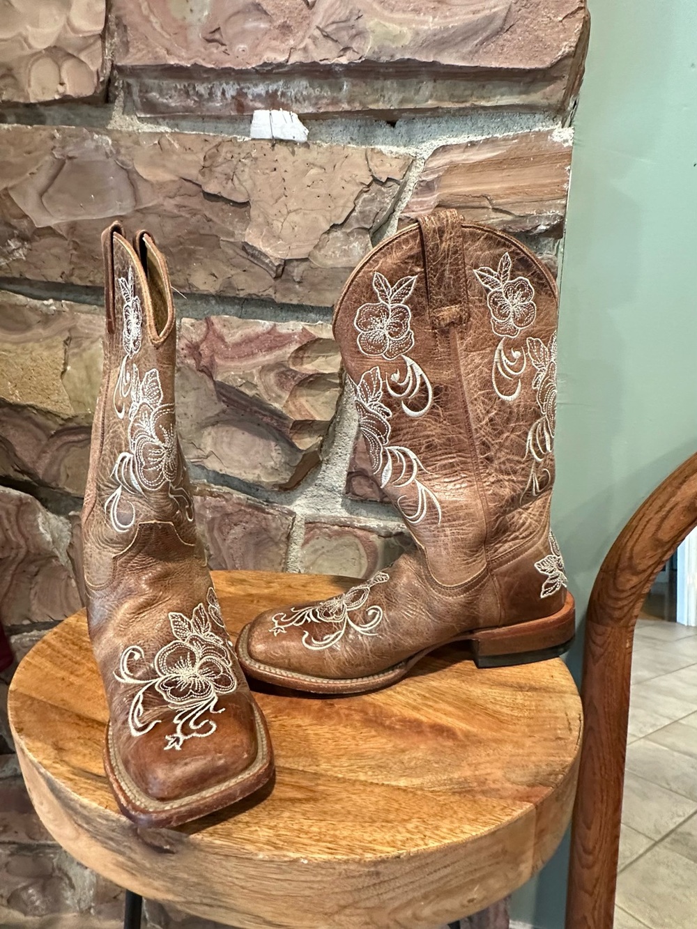 Shyanne Tan Brown Western Boot Interior Label Detail - Picture 7 of 15